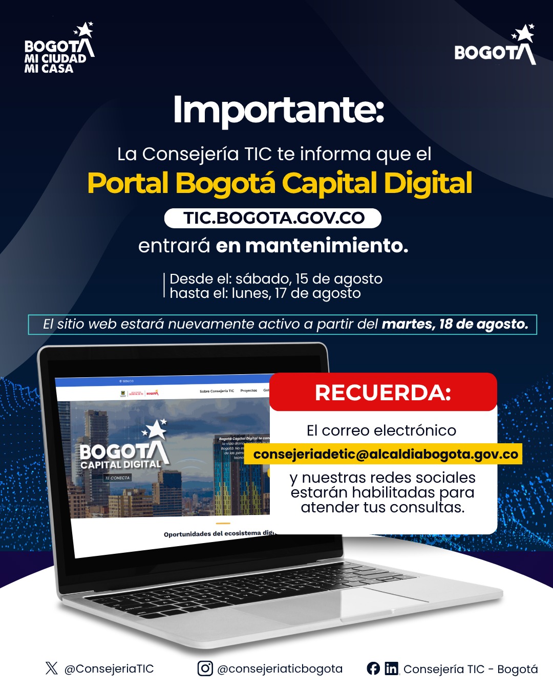 Pagina en manteniemto