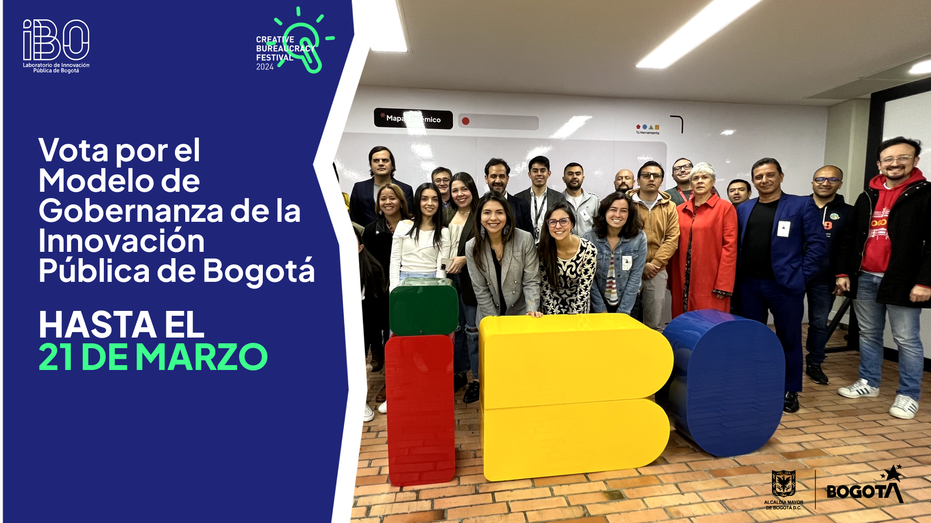 El Modelo de Gobernanza de la Innovación Pública en Bogotá - iBO tiene ocho líneas estratégicas en las cuales se involucran a 15 entidades y dependencias.